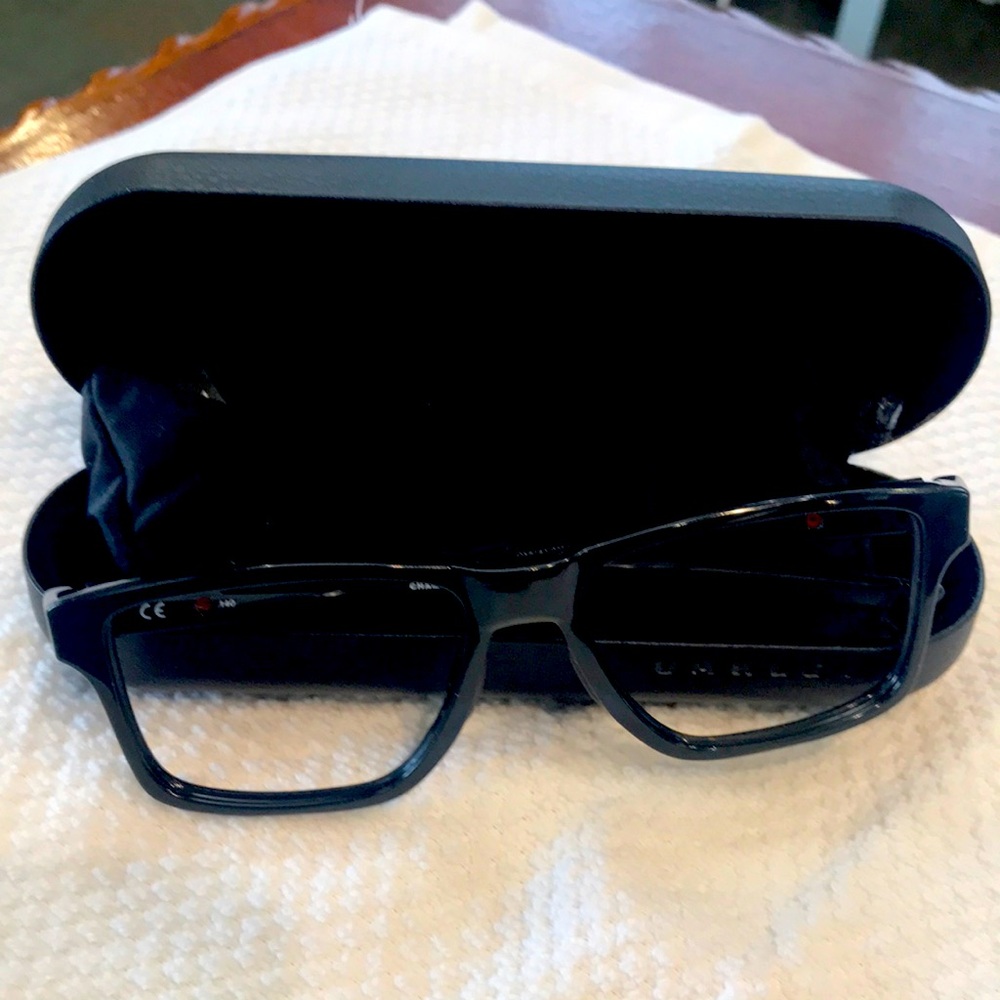 Oakley Black Rectangular Glasses With Protective … - image 1